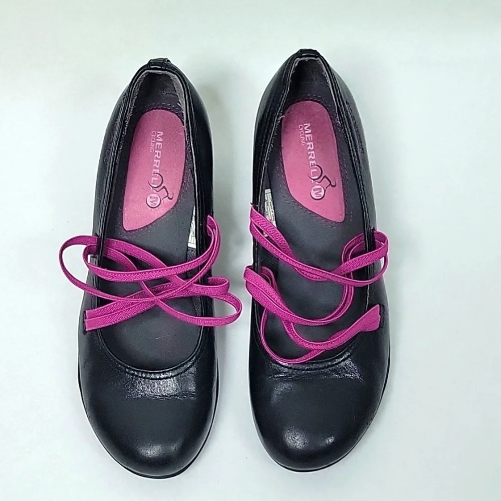 Merrell Cycling Black Evera Cross Strap Heels Size 5